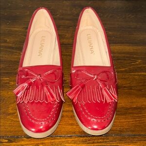 Liliana Red Tassel Loafers